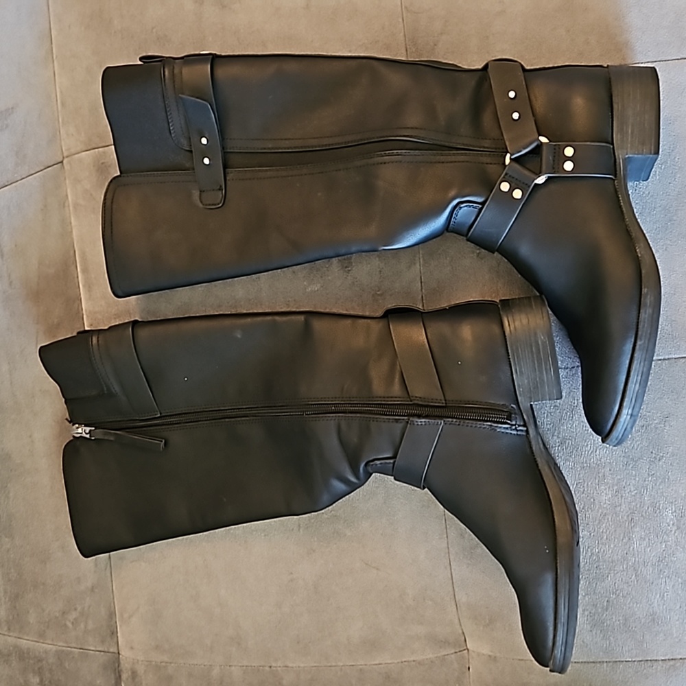Circus by Sam Edelman Black Knee-High Heeled Boots - Picture 3 of 16